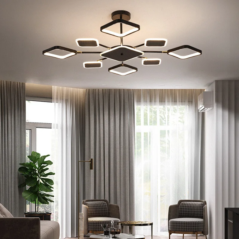 lustre carré à led moderne avec intensité variable - Image 4