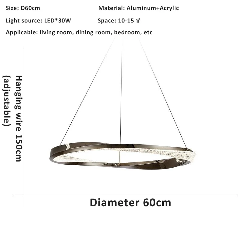 lustre circulaire à led moderne pour décoration intérieure - Image 11