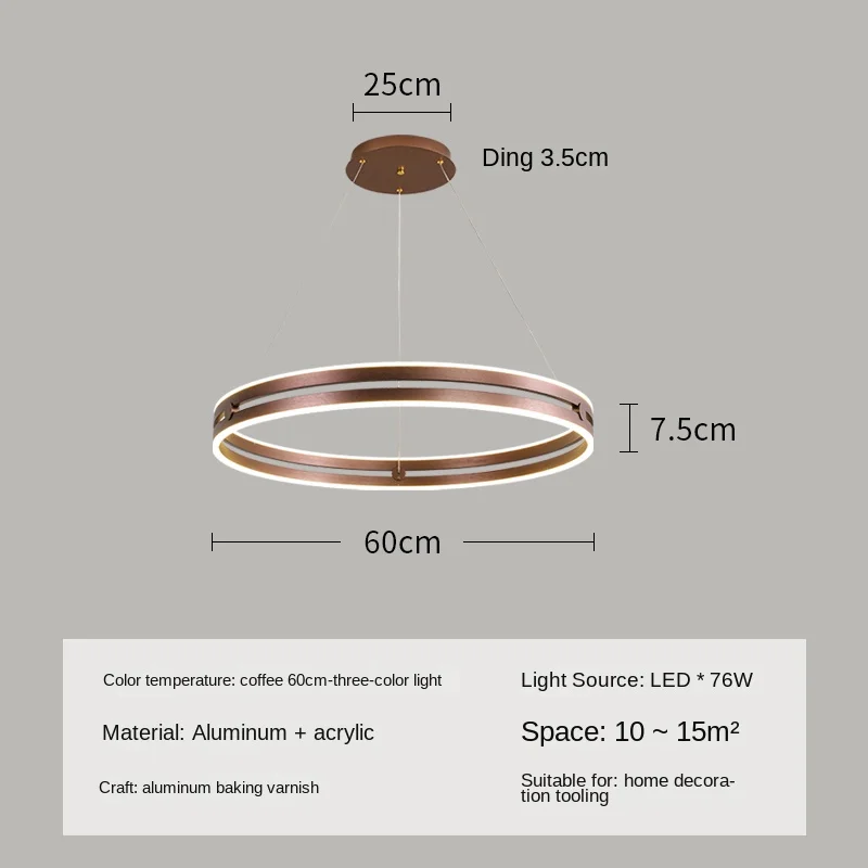 lustre circulaire moderne design créatif pour intérieur lumineux - Image 10