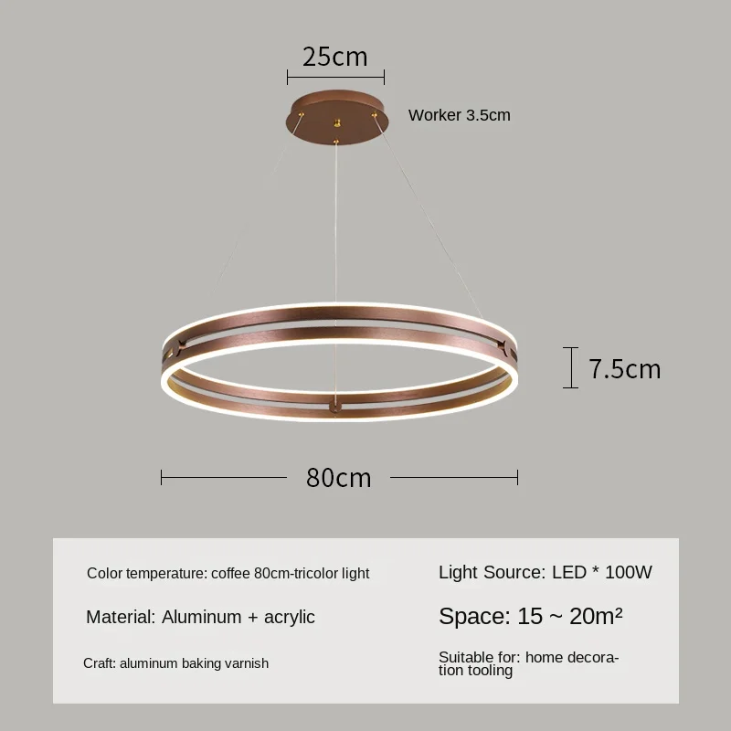 lustre circulaire moderne design créatif pour intérieur lumineux - Image 11