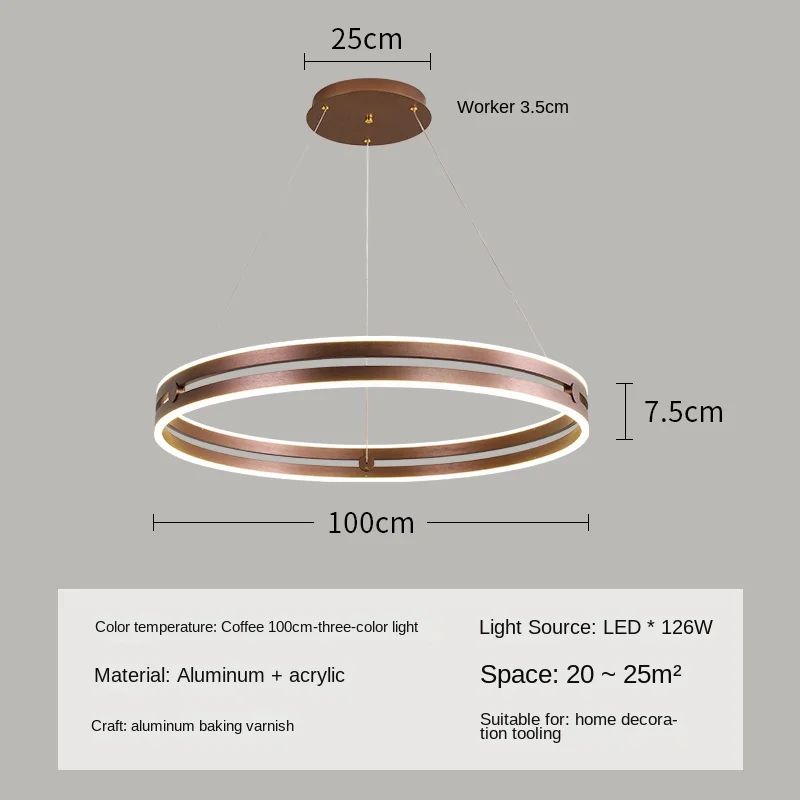 lustre circulaire moderne design créatif pour intérieur lumineux - Image 12