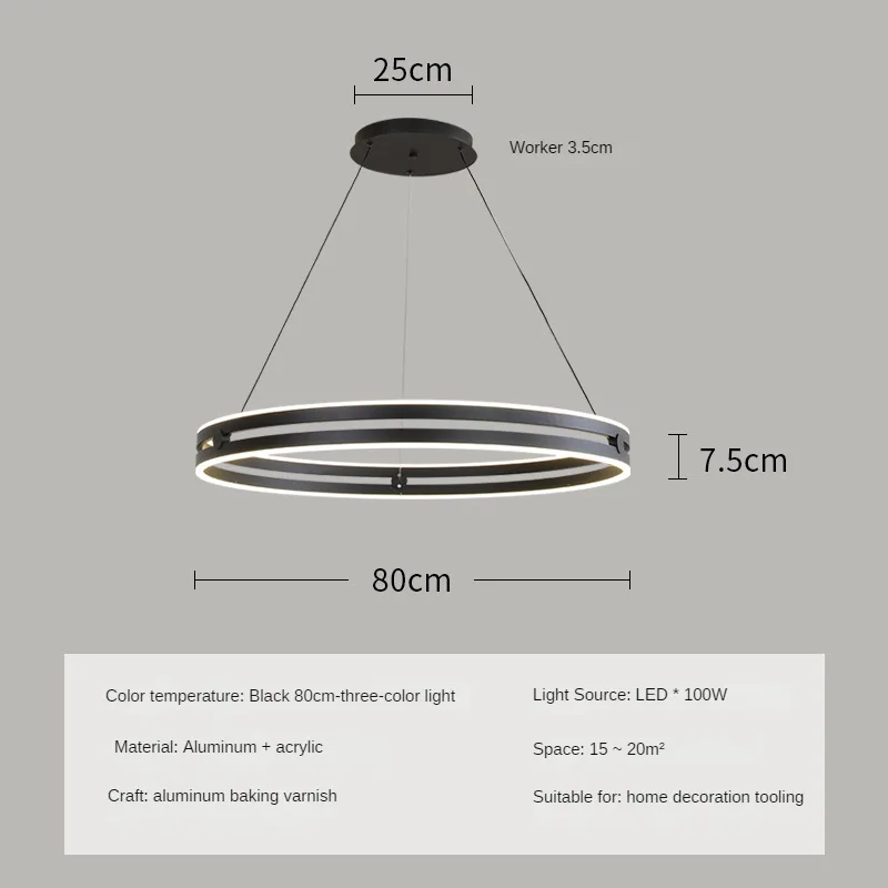lustre circulaire moderne design créatif pour intérieur lumineux - Image 14