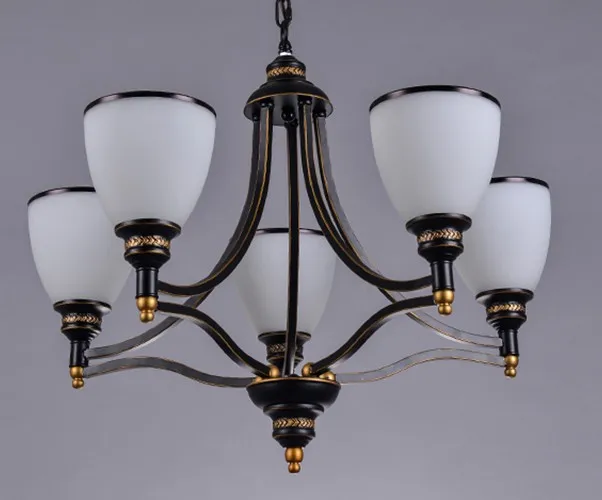 lustre classique en fer et verre pour décoration intérieure - Image 8