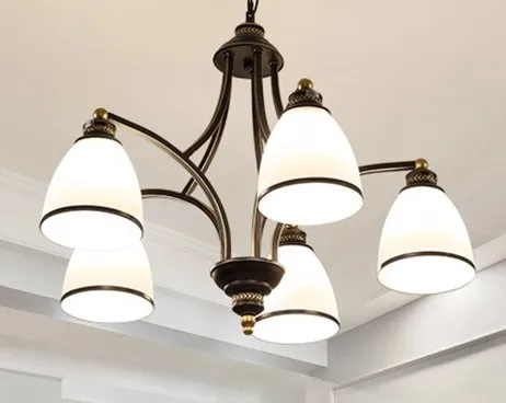 lustre classique en fer et verre pour décoration intérieure - Image 9