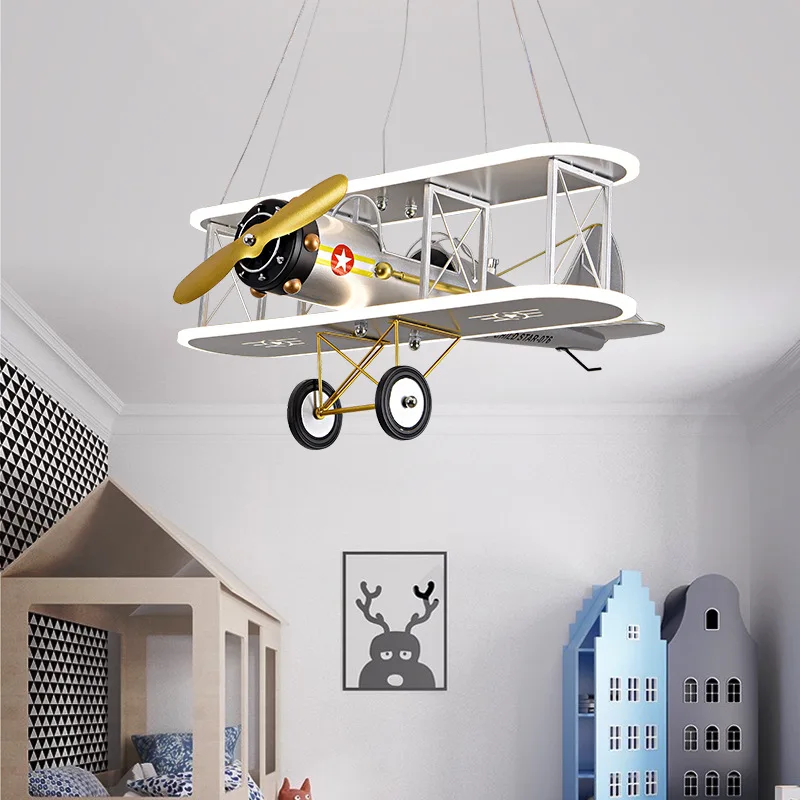 lustre créatif avion hélicoptère pour chambre enfant moderne - Image 3