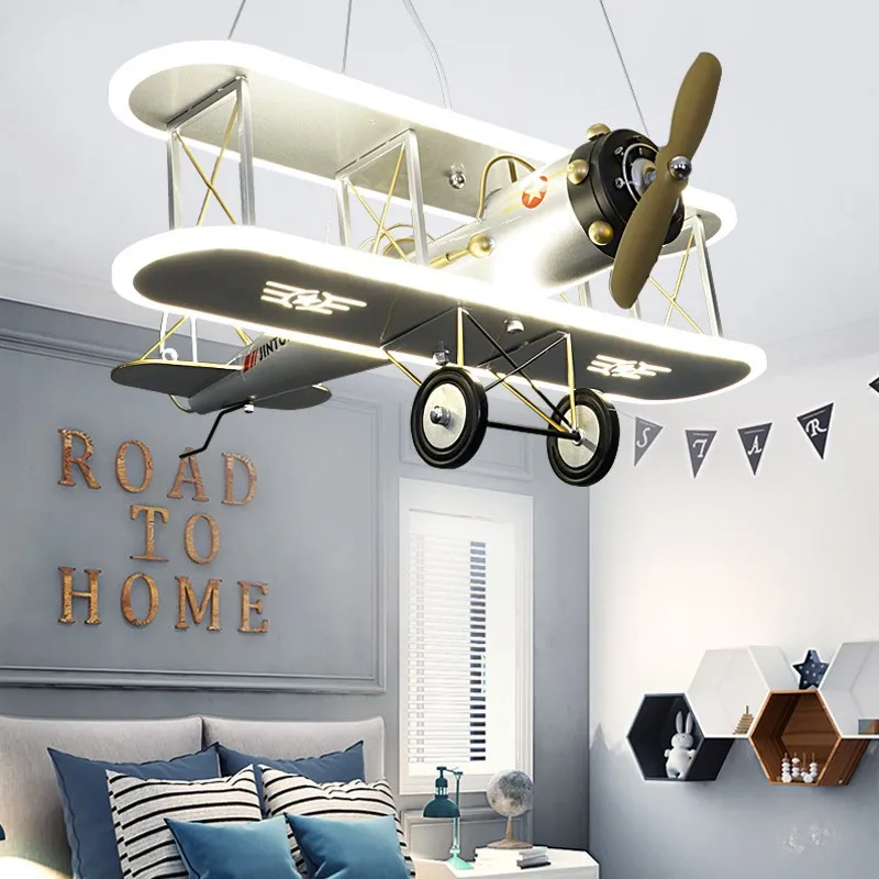 lustre créatif avion hélicoptère pour chambre enfant moderne - Image 4