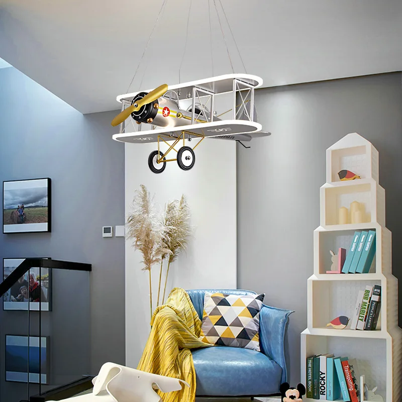 lustre créatif avion hélicoptère pour chambre enfant moderne - Image 5