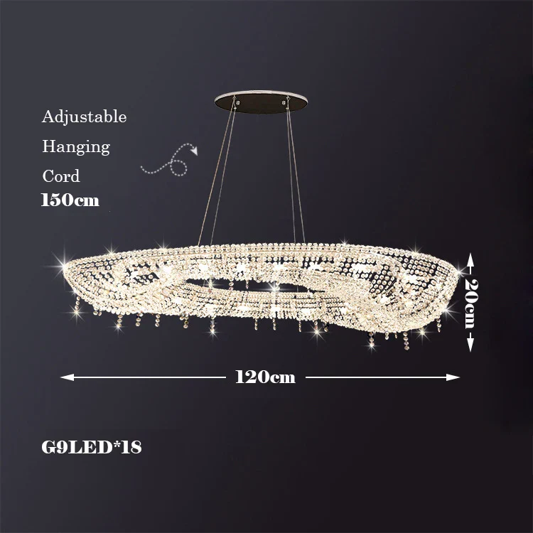 lustre créatif élégant en cristal transparent pour intérieur - Image 8