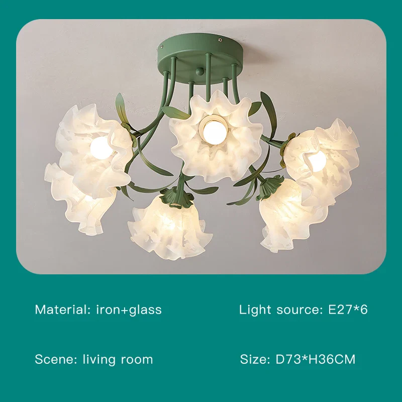 lustre créatif fleurs décoration nordique pour intérieur moderne - Image 11