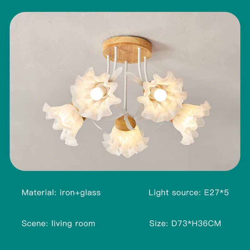 lustre créatif fleurs décoration nordique pour intérieur moderne - Image 12