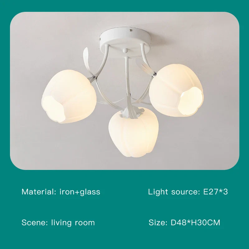 lustre créatif fleurs décoration nordique pour intérieur moderne - Image 14