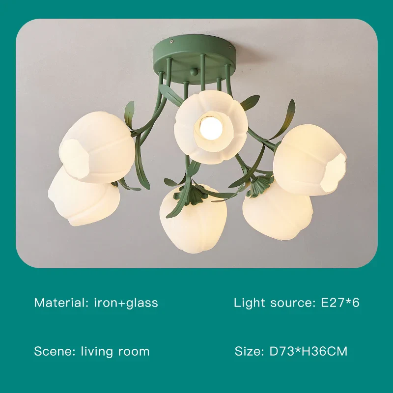 lustre créatif fleurs décoration nordique pour intérieur moderne - Image 18