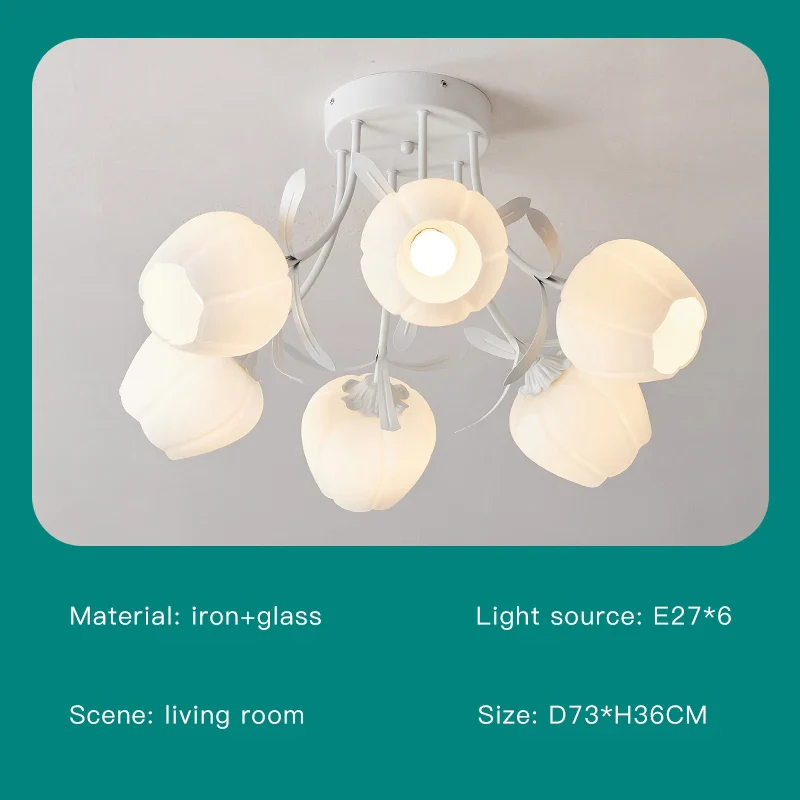 lustre créatif fleurs décoration nordique pour intérieur moderne - Image 23