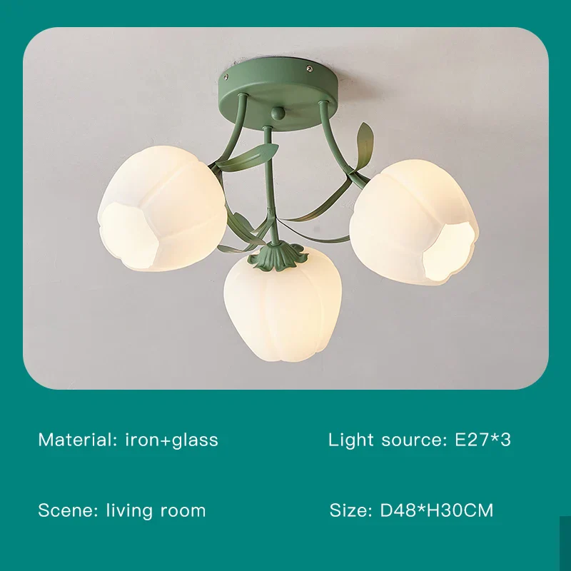 lustre créatif fleurs décoration nordique pour intérieur moderne - Image 24