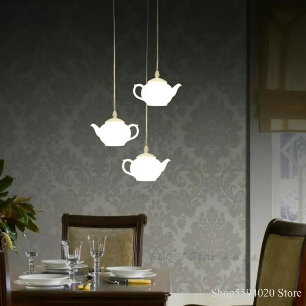lustre créatif postmoderne en forme de théière décoratif suspendu - Image 5