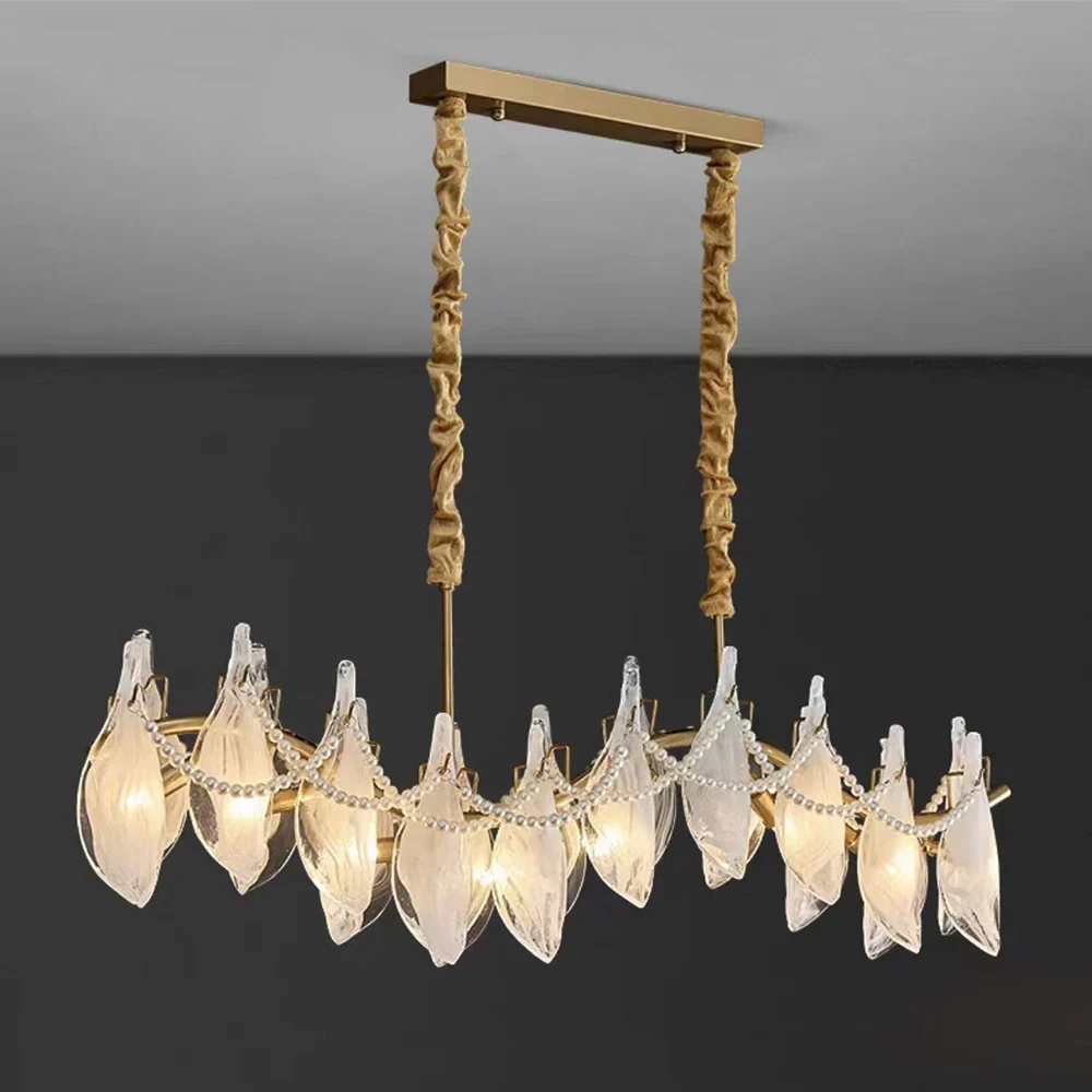 lustre créatif postmoderne en verre dépoli suspendu - Image 3