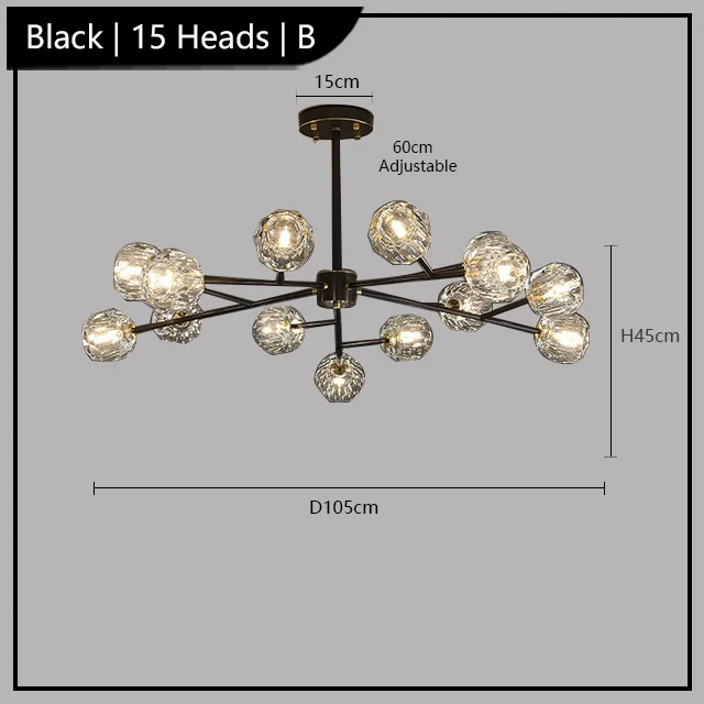 lustre de luxe en cristal éclairage postmoderne winfordo wf-xd011 - Image 10
