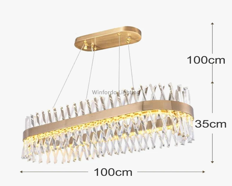 lustre de luxe en cristal winfordo wf-xd009 éclairage d'intérieur - Image 10