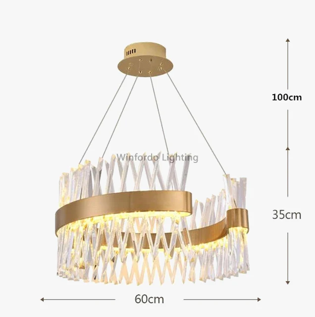lustre de luxe en cristal winfordo wf-xd009 éclairage d'intérieur - Image 7
