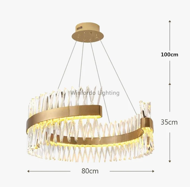 lustre de luxe en cristal winfordo wf-xd009 éclairage d'intérieur - Image 8