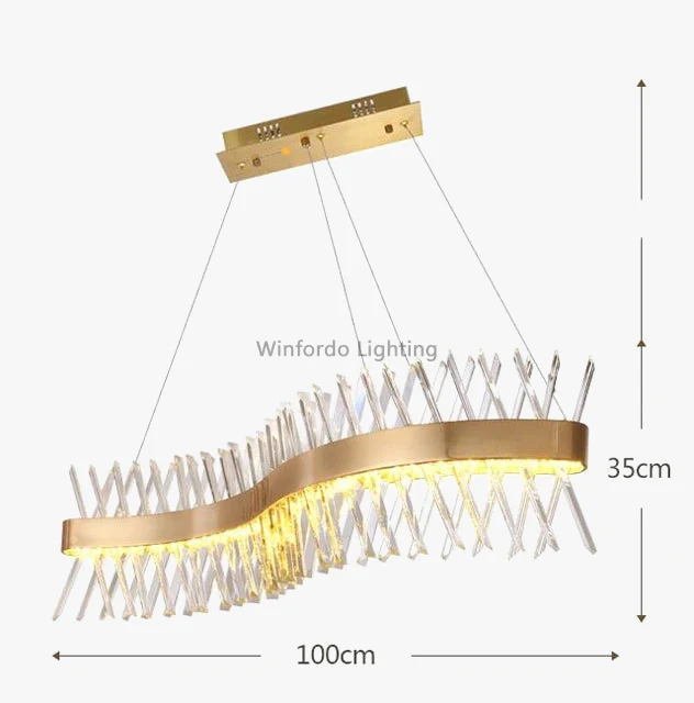 lustre de luxe en cristal winfordo wf-xd009 éclairage d'intérieur - Image 9