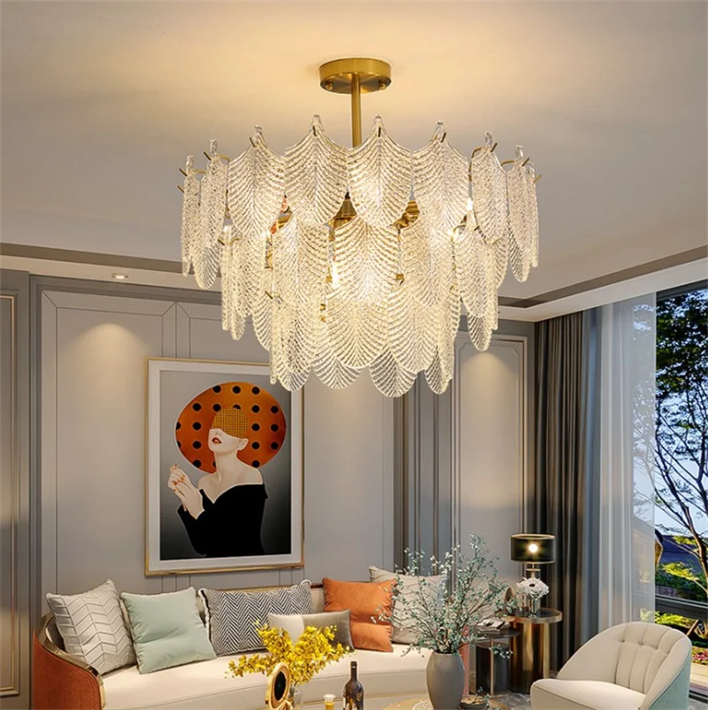 lustre de luxe en verre pour décoration intérieure élégante et moderne - Image 2