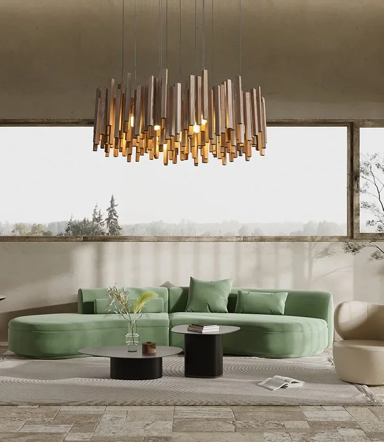Lustre de Restaurant chinois en bois massif - Image 3