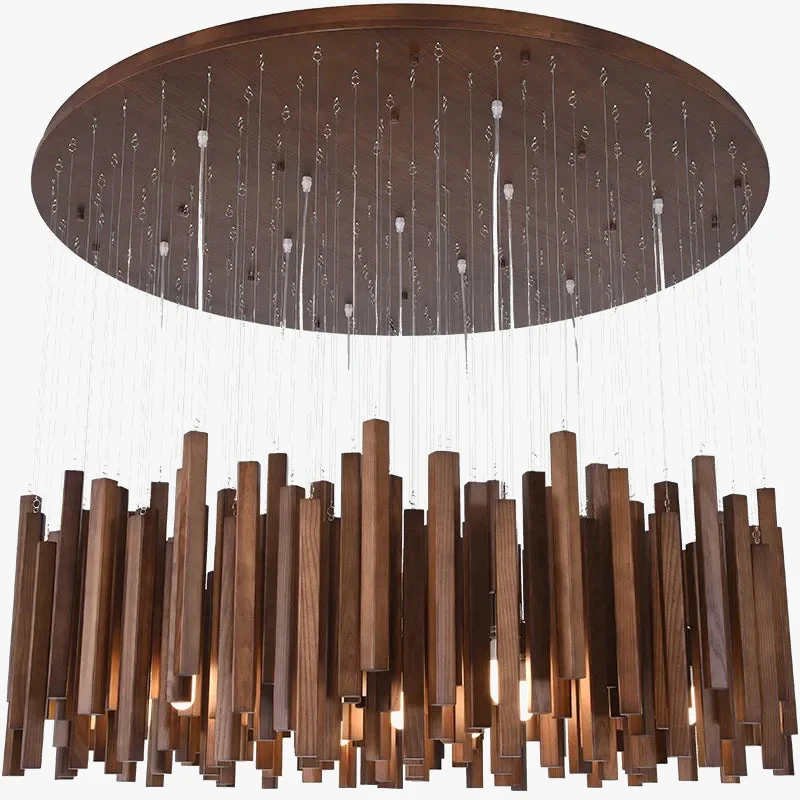 Lustre de Restaurant chinois en bois massif - Image 6
