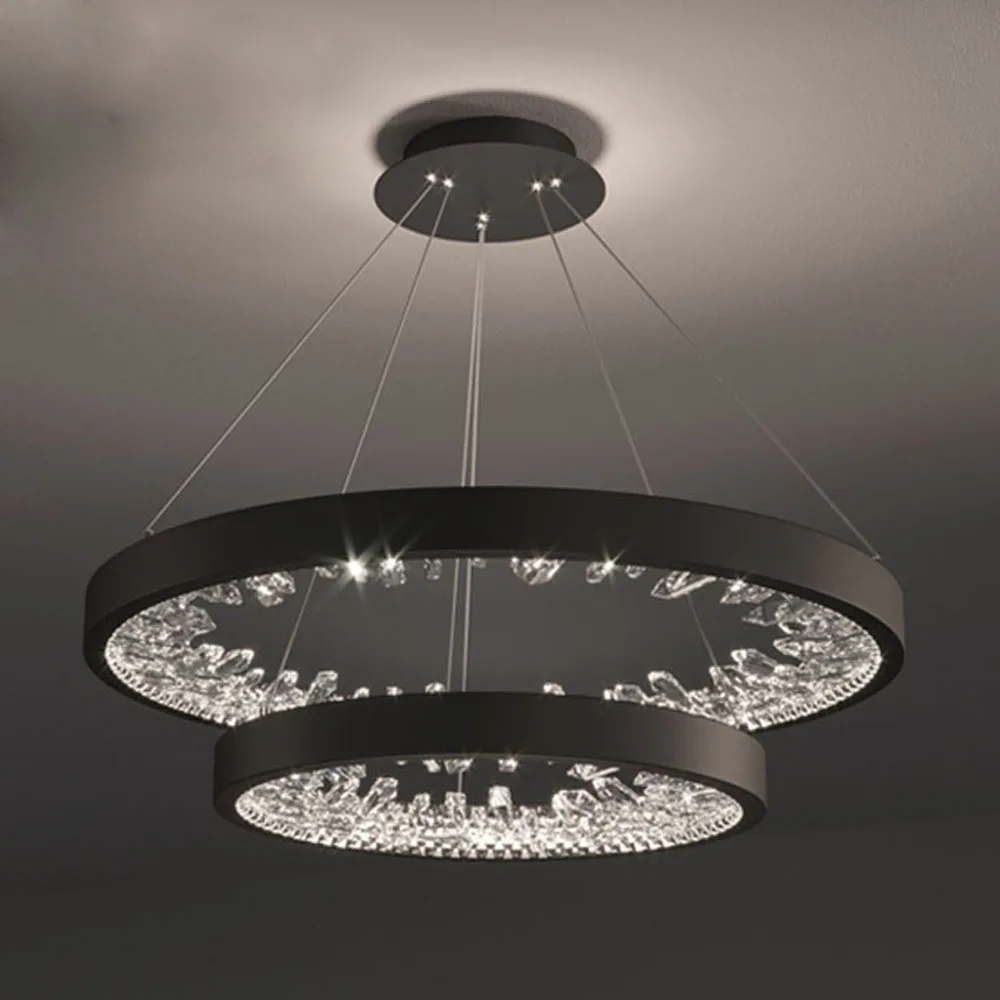 lustre design en cristal lumineux pour décoration moderne intérieure - Image 12