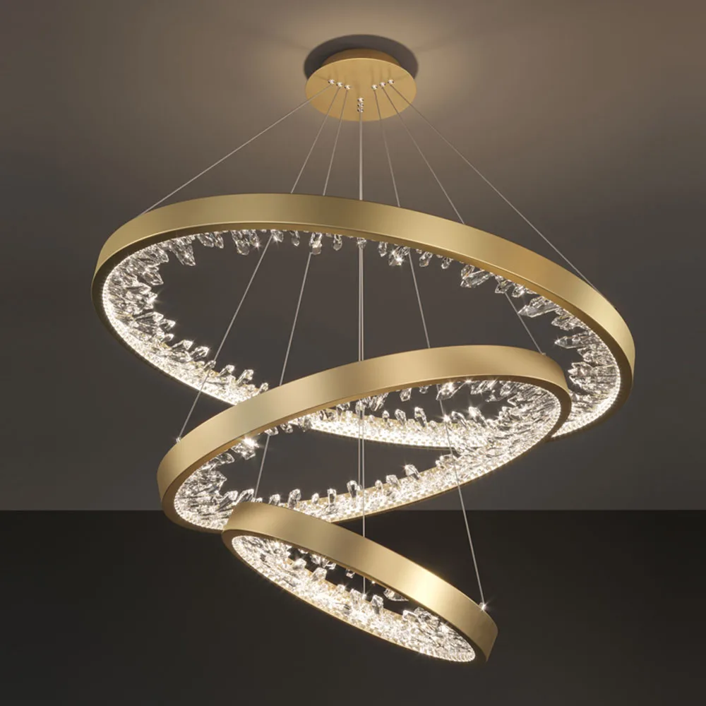 lustre design en cristal lumineux pour décoration moderne intérieure - Image 17