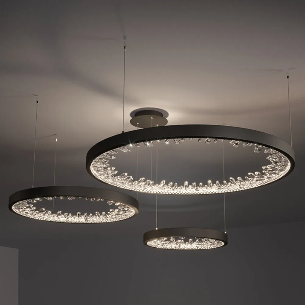 lustre design en cristal lumineux pour décoration moderne intérieure - Image 18