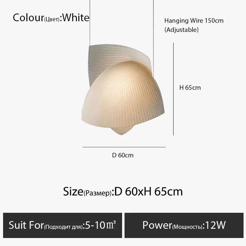lustre design italien moderne en tissu pour décoration intérieure - Image 10