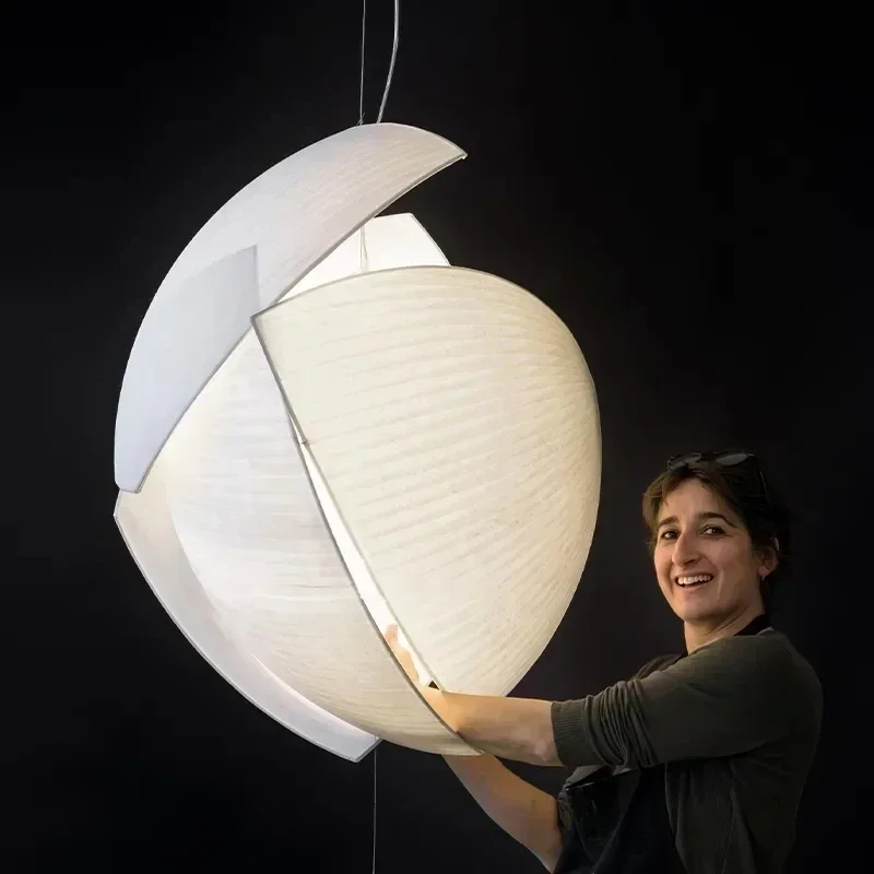lustre design italien moderne en tissu pour décoration intérieure - Image 3
