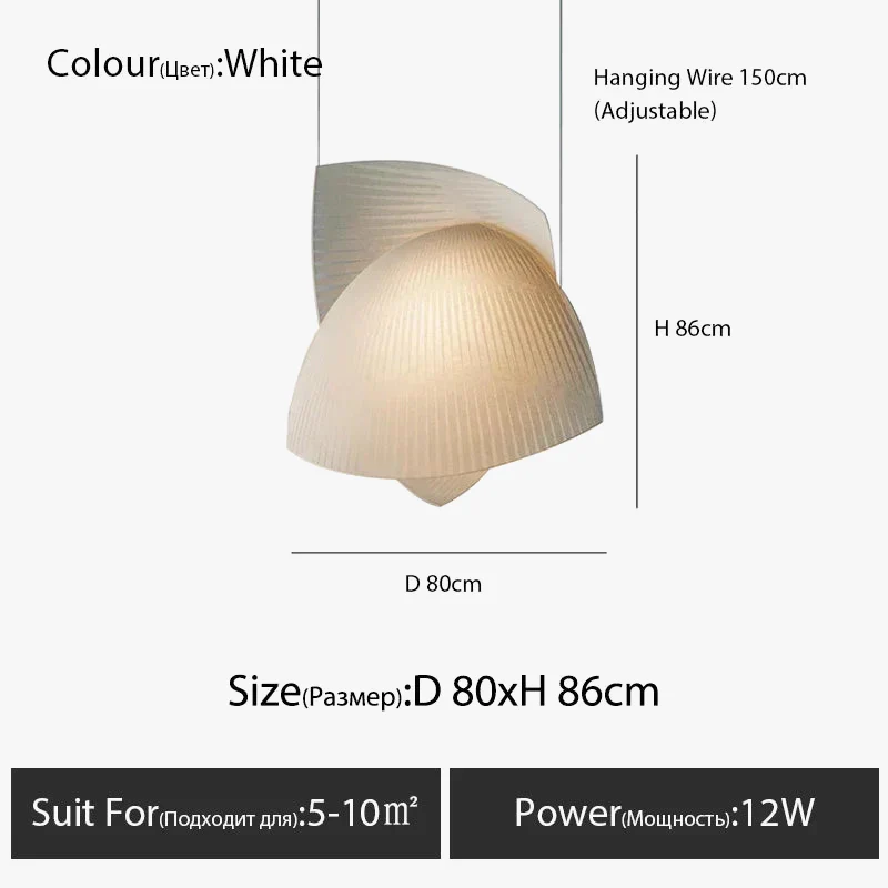 lustre design italien moderne en tissu pour décoration intérieure - Image 6