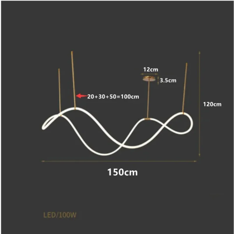 lustre design nordique à led intensité variable pour intérieur - Image 7