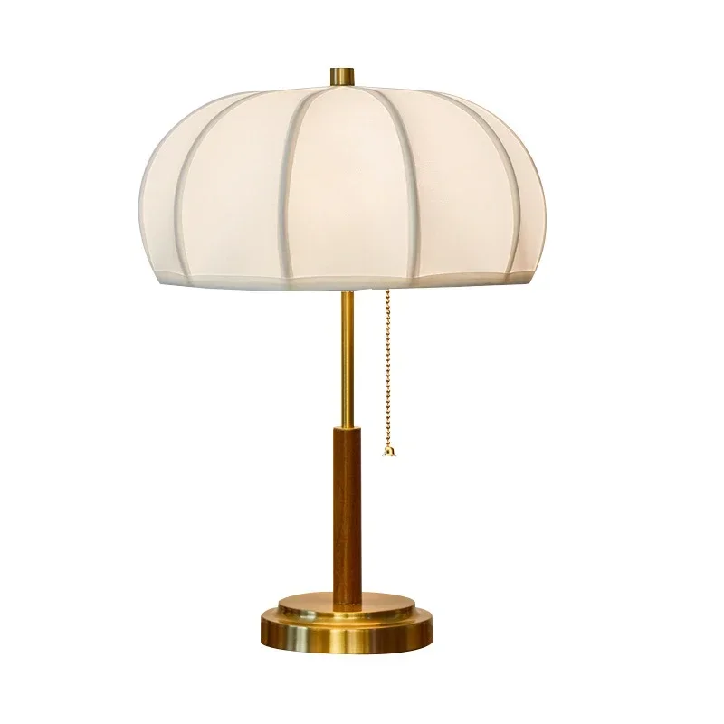 lustre design nordique lampadaire rétro en tissu avec lumière led - Image 12