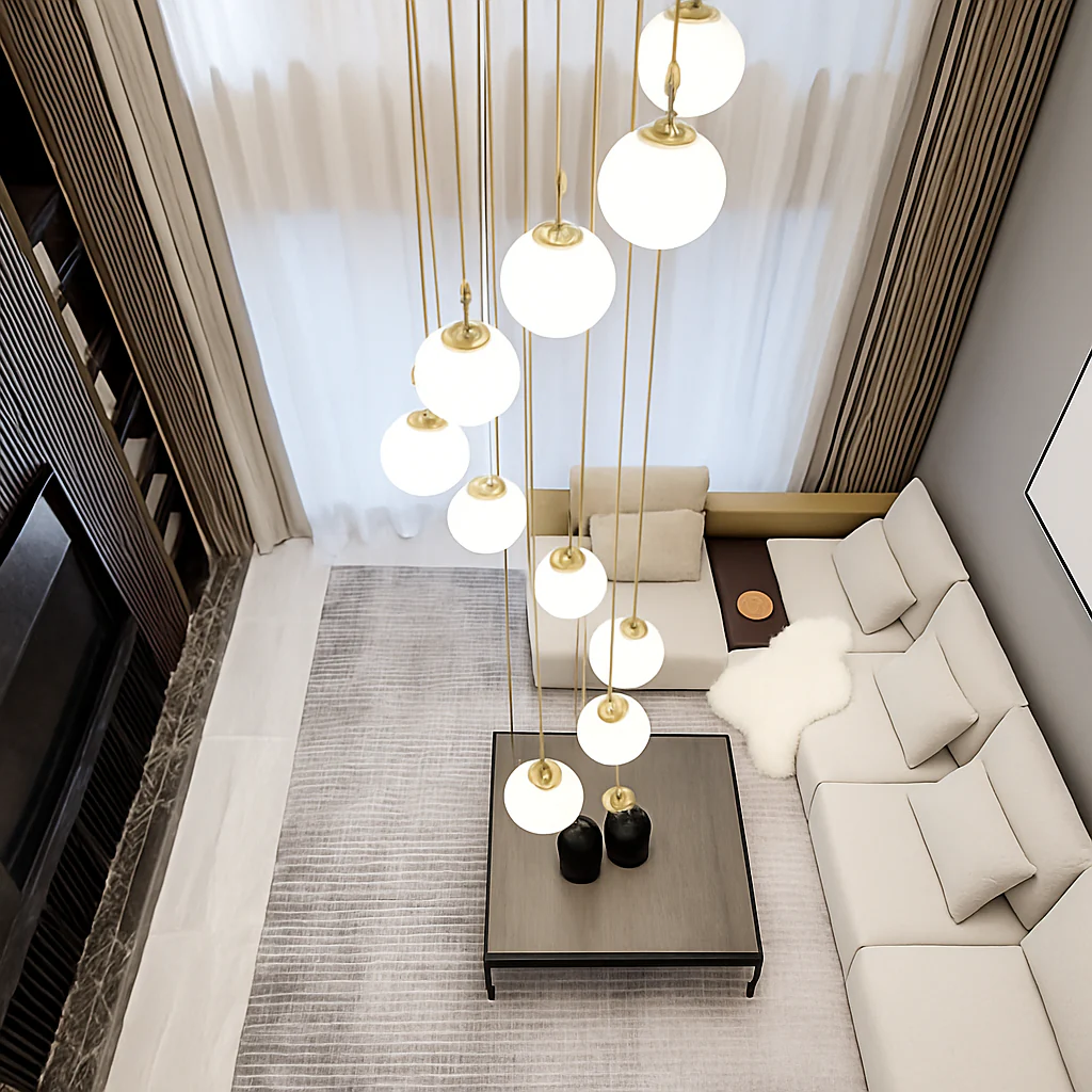 lustre duplex moderne pour éclairage de luxe intérieur - Image 4
