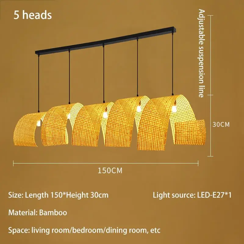 lustre en bambou style japonais pour décoration zen asiatique - Image 10