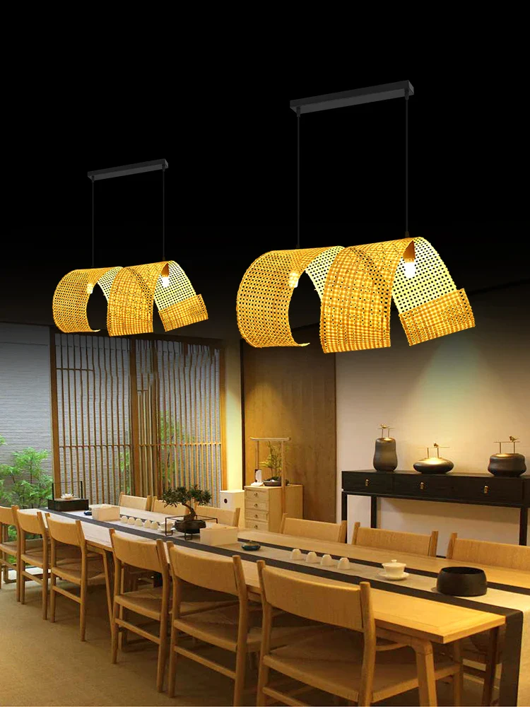 lustre en bambou style japonais pour décoration zen asiatique - Image 5