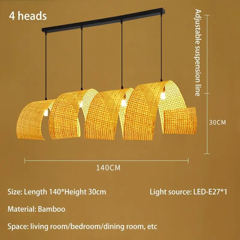 lustre en bambou style japonais pour décoration zen asiatique - Image 9