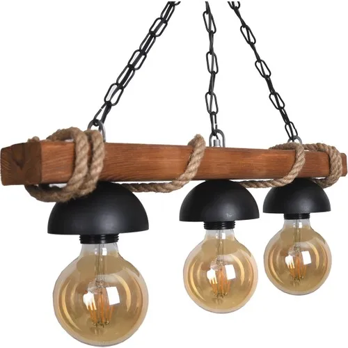 Lustre en bois chaîne de corde éclairage décoratif rétro rustique authentique qualité plafonnier accessoire fait à la main poli turc - Image 6