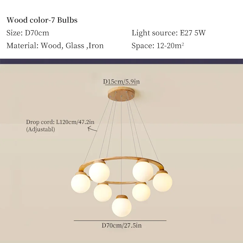 lustre en bois design pour décoration contemporaine maison - Image 12