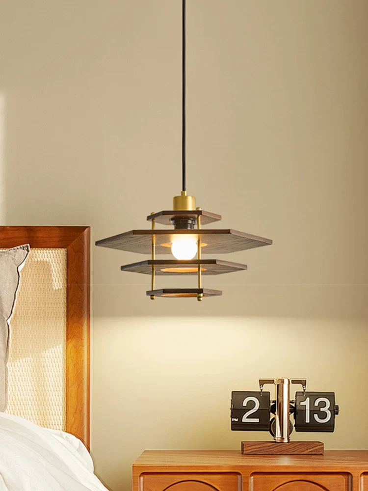 lustre en bois massif de style médiéval pour restaurant rétro - Image 2