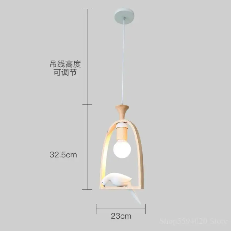 lustre en bois nordique créatif pour oiseaux chaleureux et romantique - Image 6