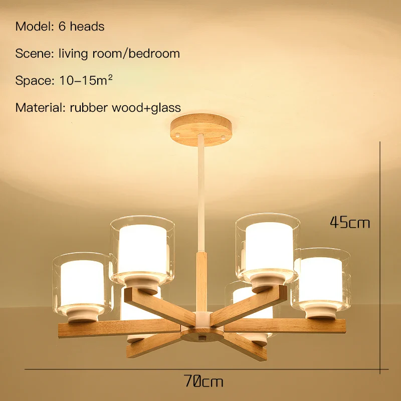 lustre en bois vintage à led pour intérieur rustique - Image 13