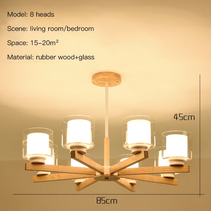 lustre en bois vintage à led pour intérieur rustique - Image 14
