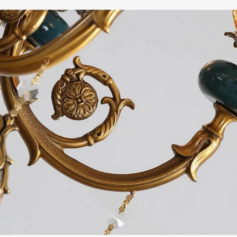 lustre en céramique avec éclairage cristal pour décoration intérieure - Image 6