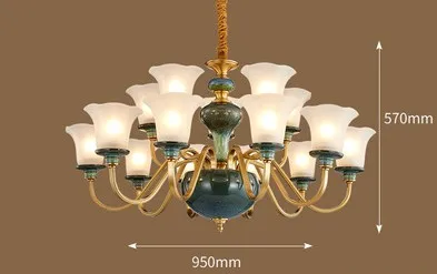 lustre en céramique et cuivre pour une ambiance moderne et simple - Image 11