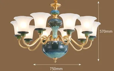 lustre en céramique et cuivre pour une ambiance moderne et simple - Image 12