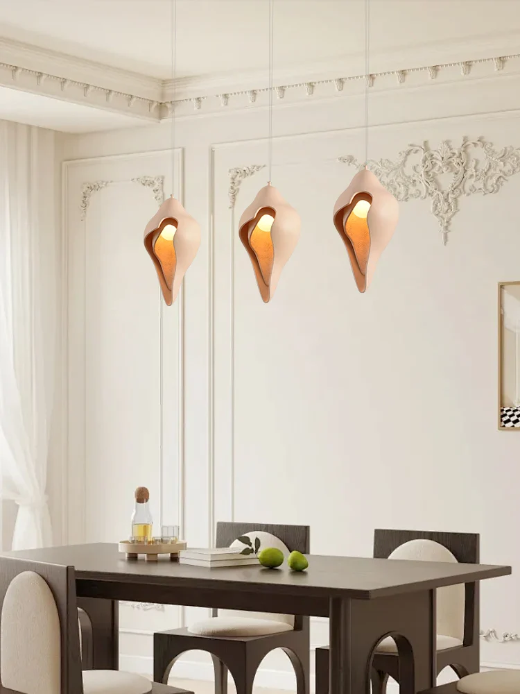 lustre en conque design nordique wabi sabi pour décoration intérieure - Image 2